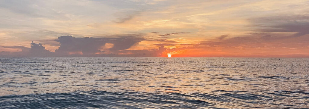 Sunset St. Pete beach water boat tour rental Florida